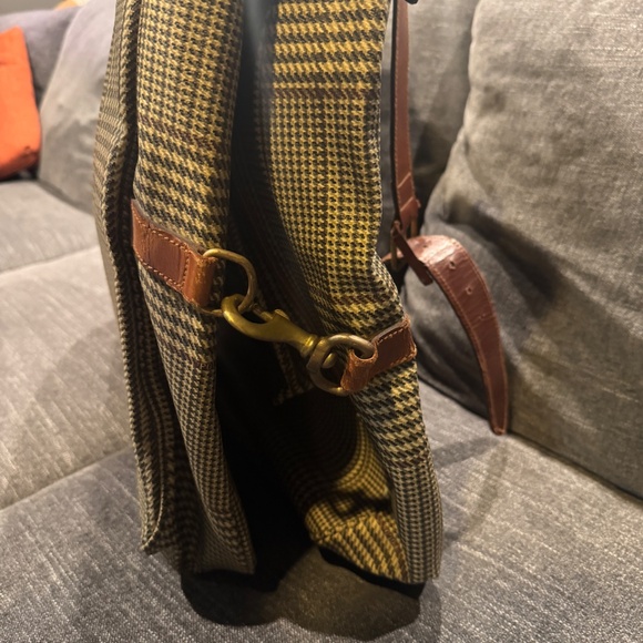 Polo Ralph Lauren Plaid Travel Luggage for sale | eBay Vintage Polo Ralph Lauren Houndstooth Plaid Canvas Leather Garment Bag Luggage